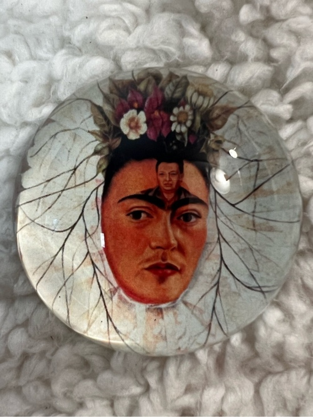 Lucy Lu "Frida Kahlo" Round Cabochon Magnet or Paperweight